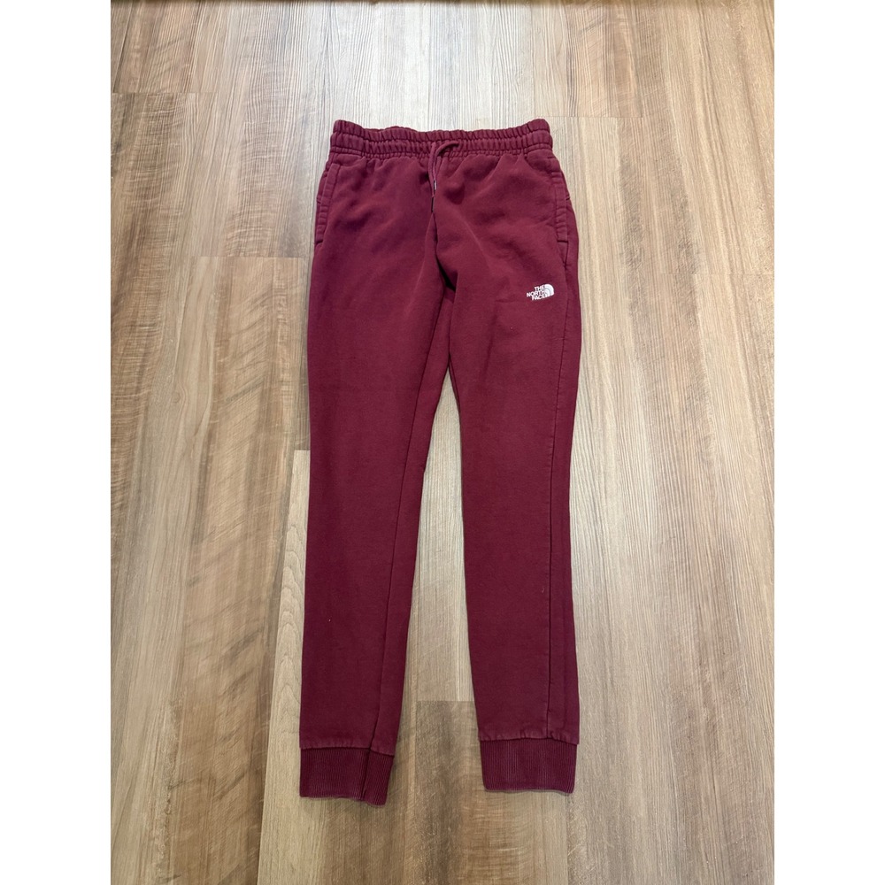 The North Face Joggers Womens Small Burgundy Fleece Lined Sweatpants Maroon